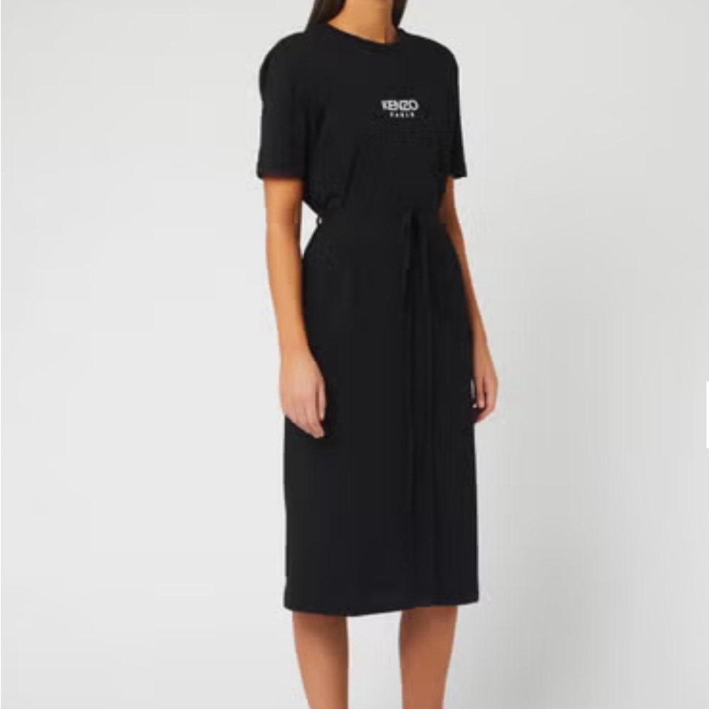 Kenzo Midi belted black dress
